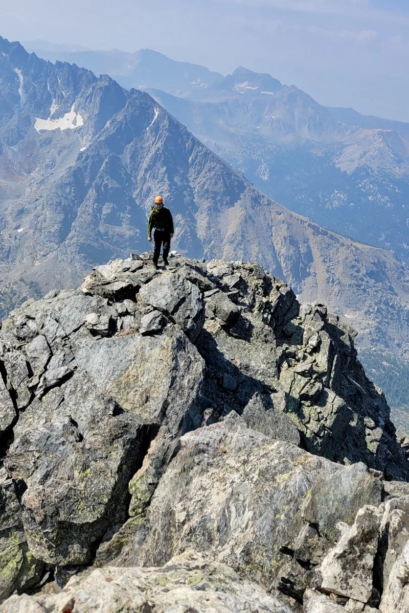 Rocky summit scramble, Colorado