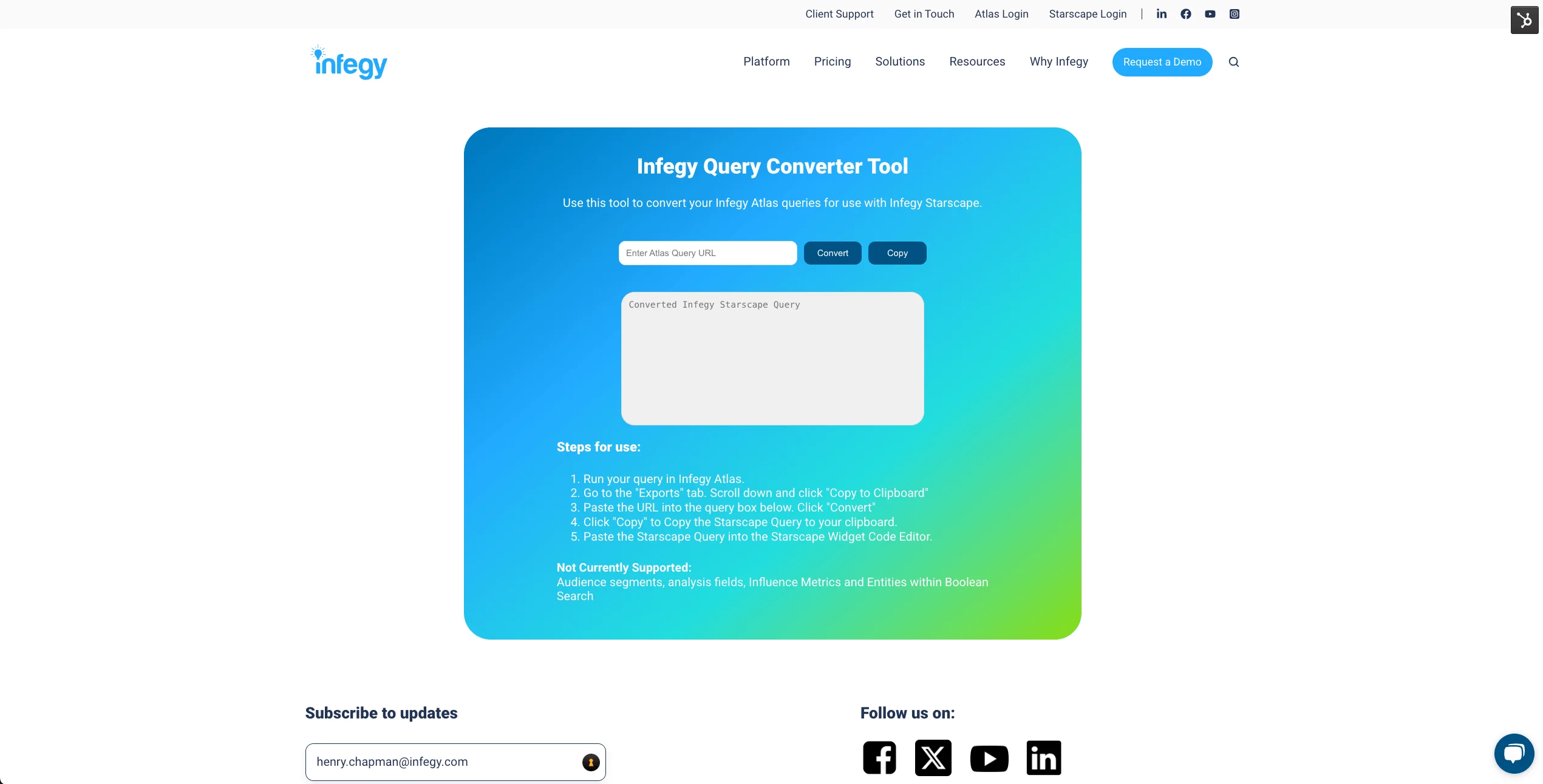 Infegy Query Converter